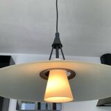 Postmodern Helestra Leuchten pendant light in opaline and frosted glass