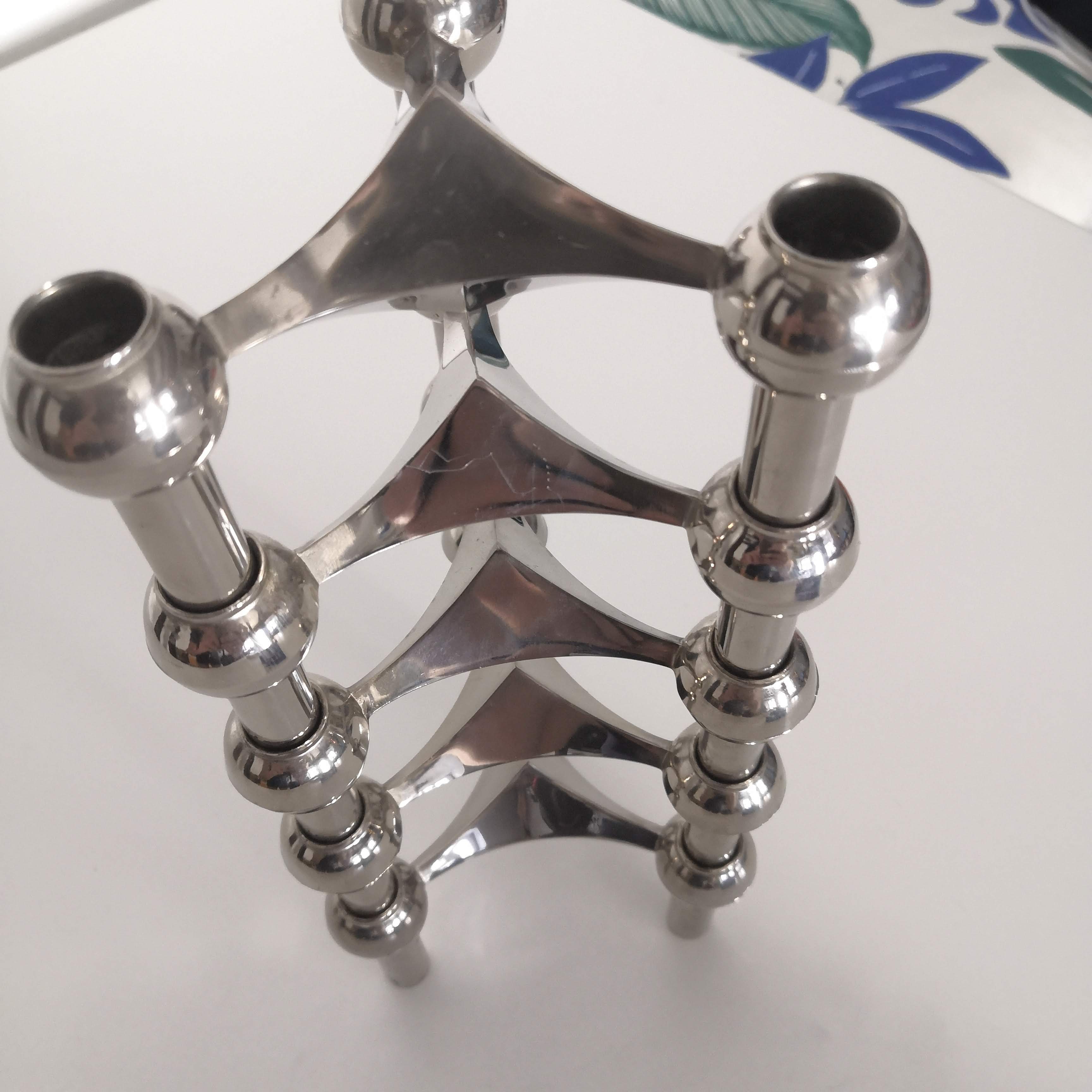 5 modular candle holders and a Nagel cup