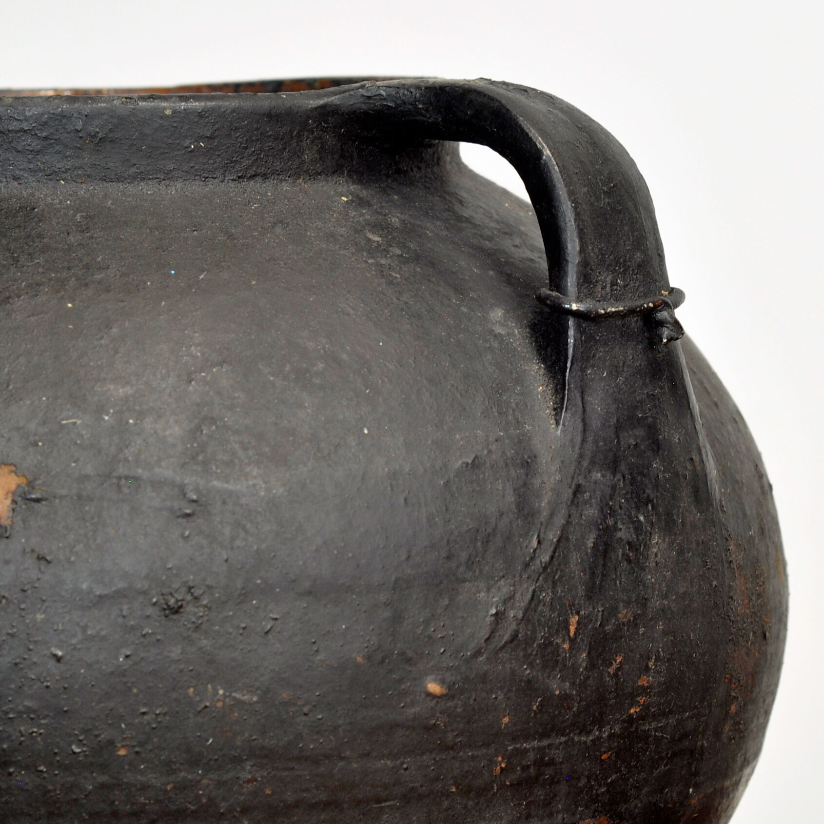Antique earthenware pot from Moldova, circa 1850