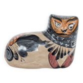 Figurine chat en poterie de Tonalá, Mexique, Art populaire fait main