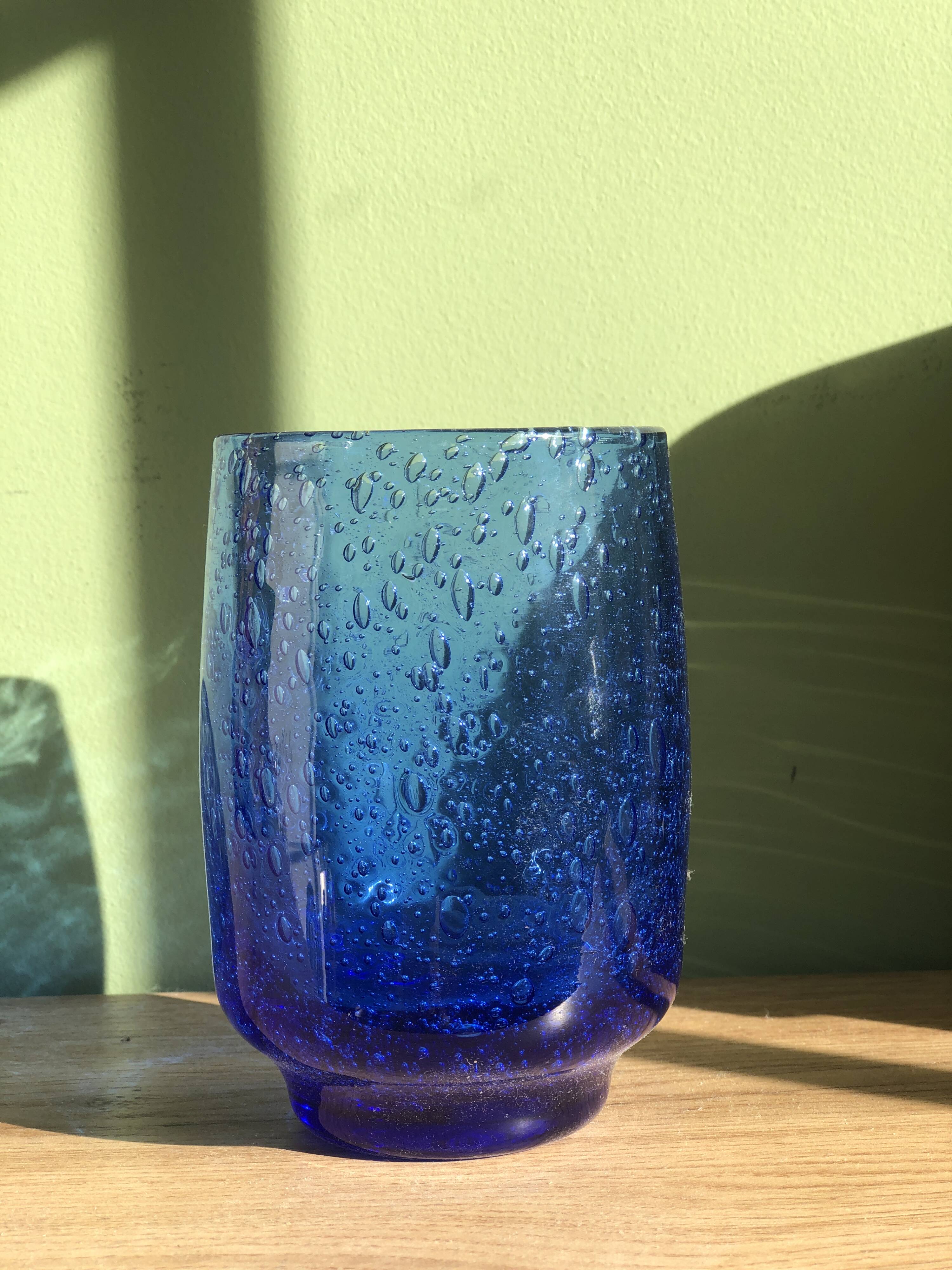 Lot de 6 verres bullés signés Riom