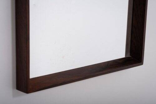 Long Rosewood Wall Mirror, Denmark, 1960s