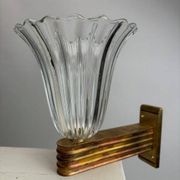 Murano Glass Wall Lamps attributed to Ercole Barovier, Italy, 1940s, Set of 4