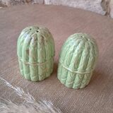 Salt and pepper shakers in slip