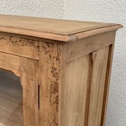 Parisian cabinet glazed raw wood nymphs and carved art nouveau decorations