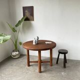 Round folding pine table mountain furniture