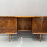 Bureau en noyer du milieu du siècle, années 1970, Tchécoslovaquie