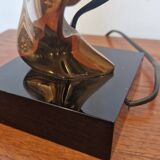 Michel Jaubert, gilt bronze lamp base. 1970s