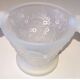 Opalescent glass footed bowl with mistletoe decor Etling France Art Deco 19
