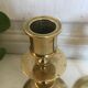 Pair of brass candle holders