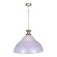 Large swirling Italian pendant lamp in pink Murano glass, 1970s.