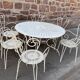 Garden furniture in wrought iron 1970