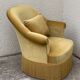 Golden velvet toad armchair