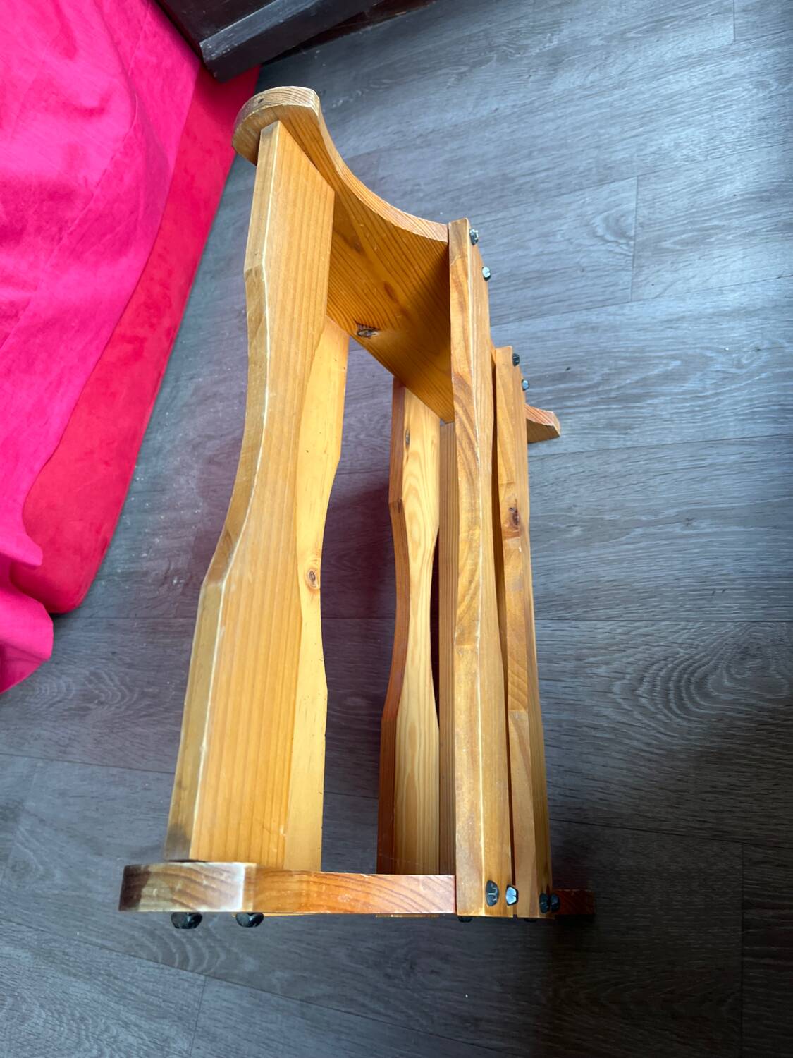 Solid pine magazine rack