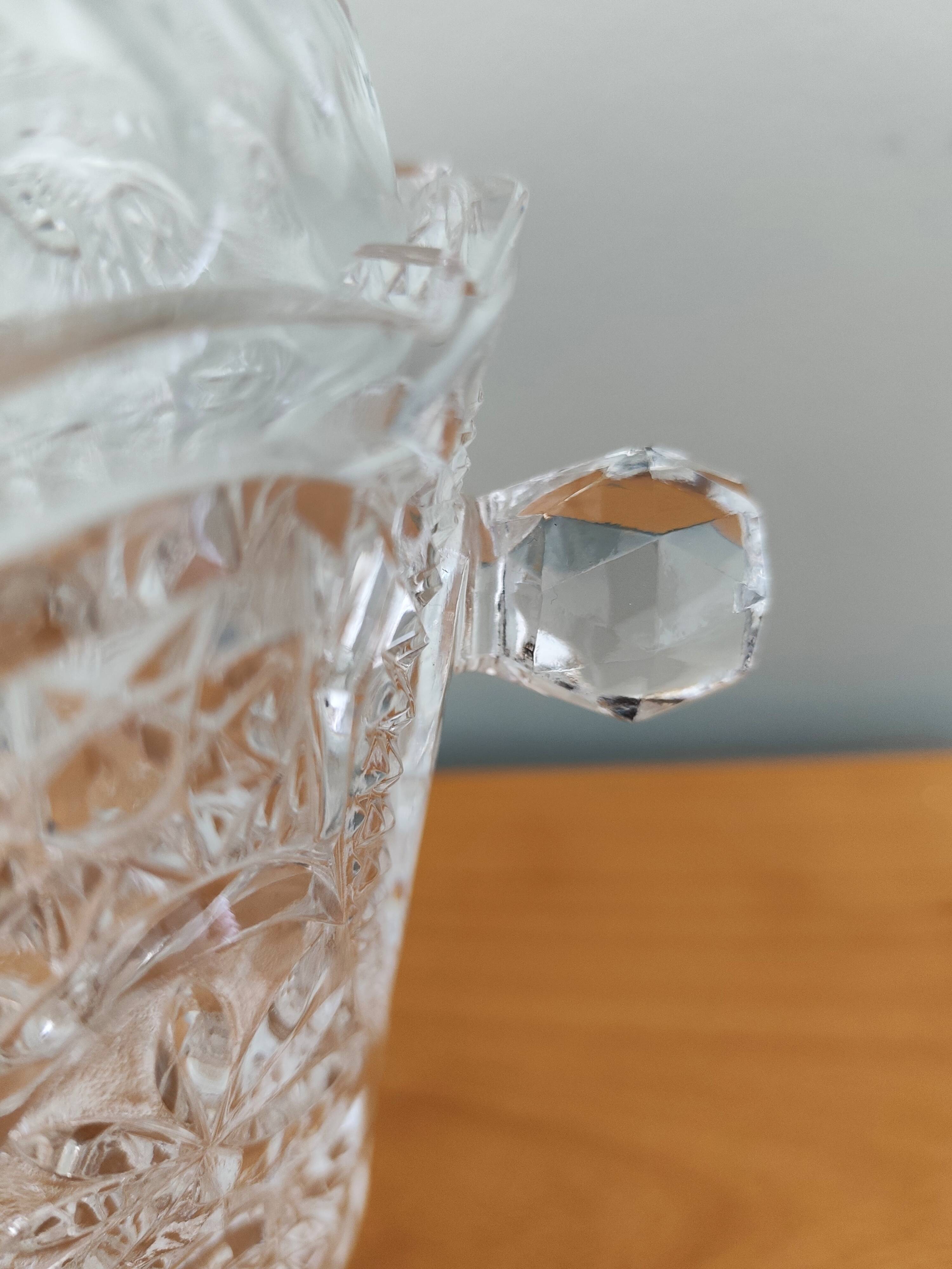 Cut glass ice bucket