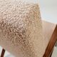Modern powder pink boucle Zig Zag armchair