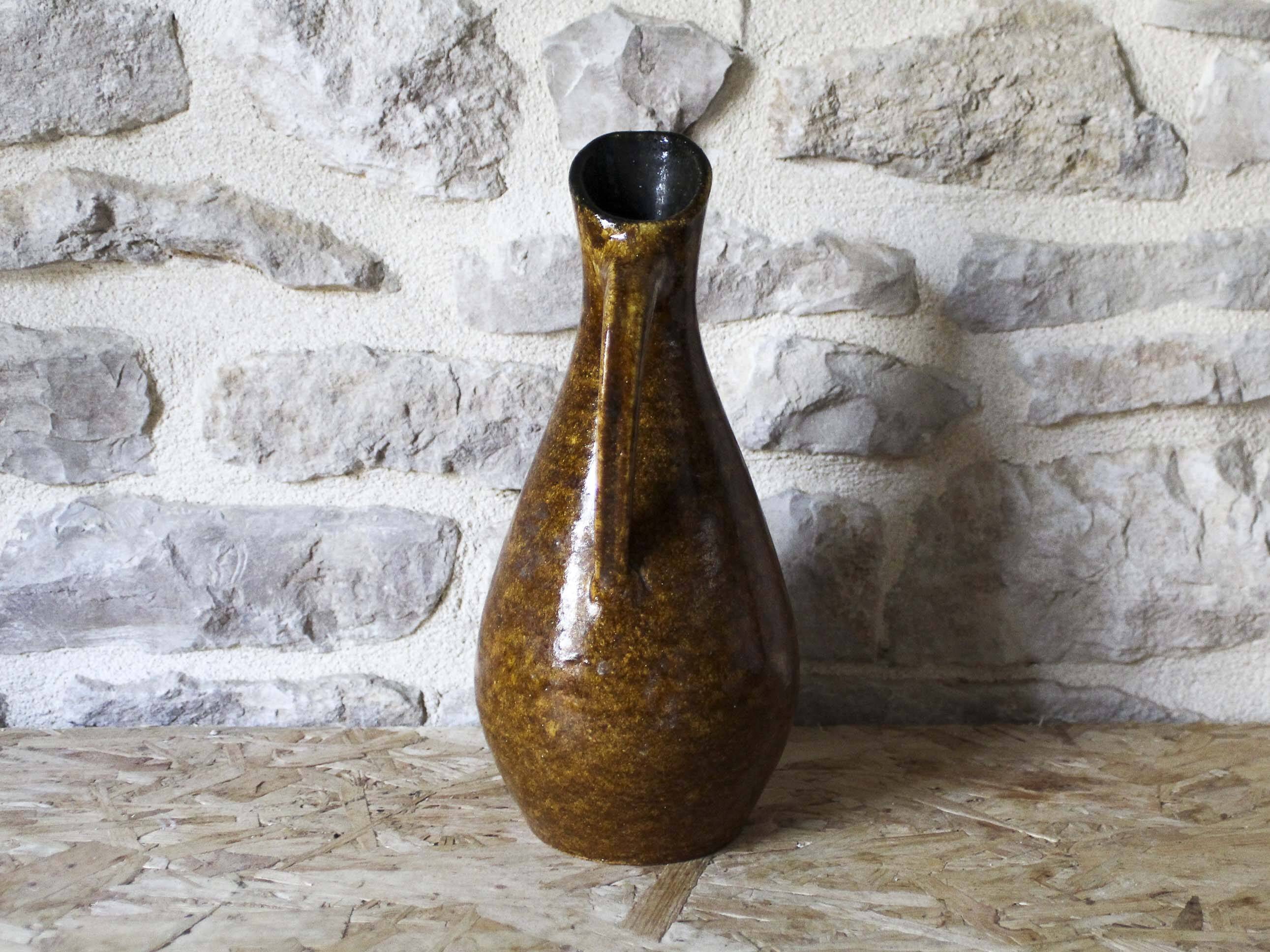 Accolay glazed ceramic pitcher