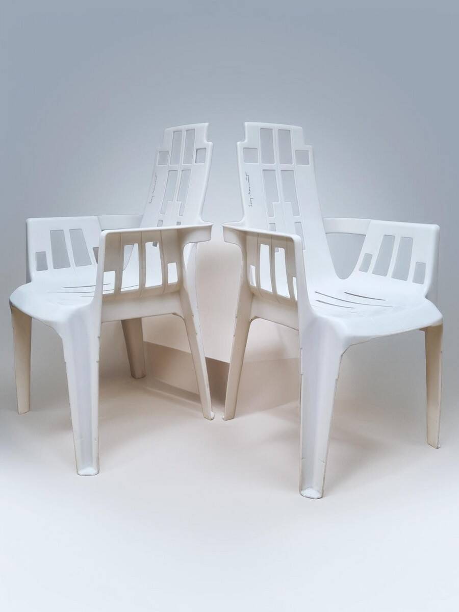 Stackable Plastic Boston Chair by Pierre Paulin for Henry Massonnet 1980s