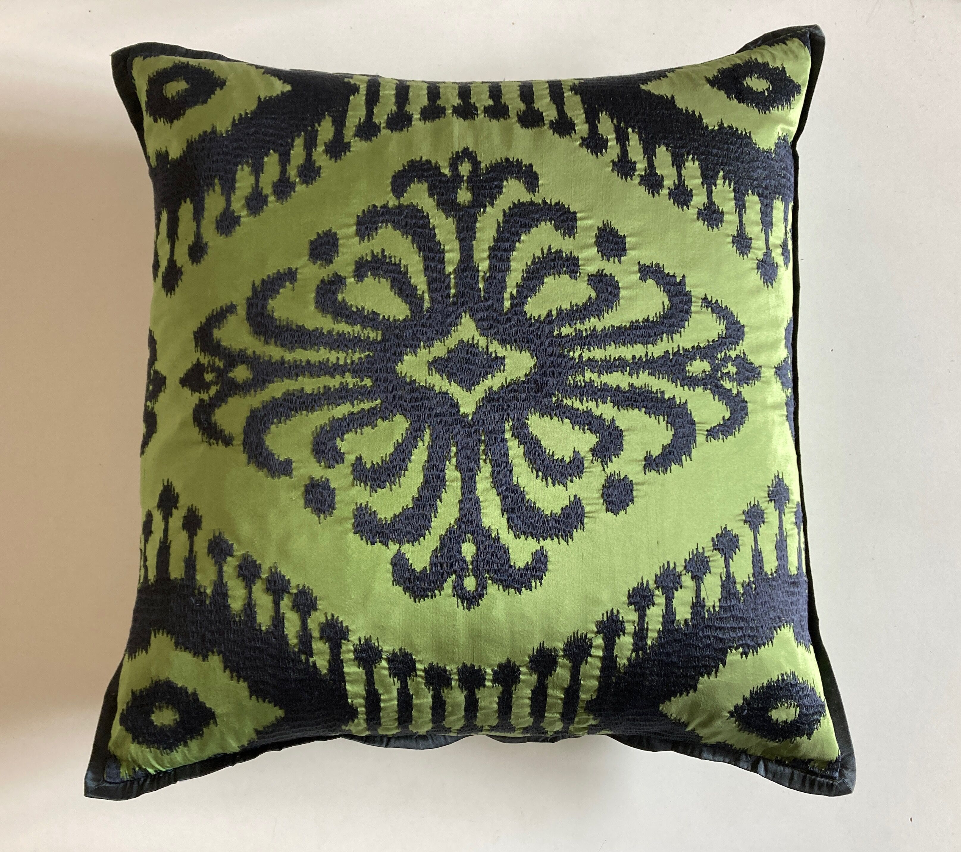 Designer's guild embroidered silk cushion