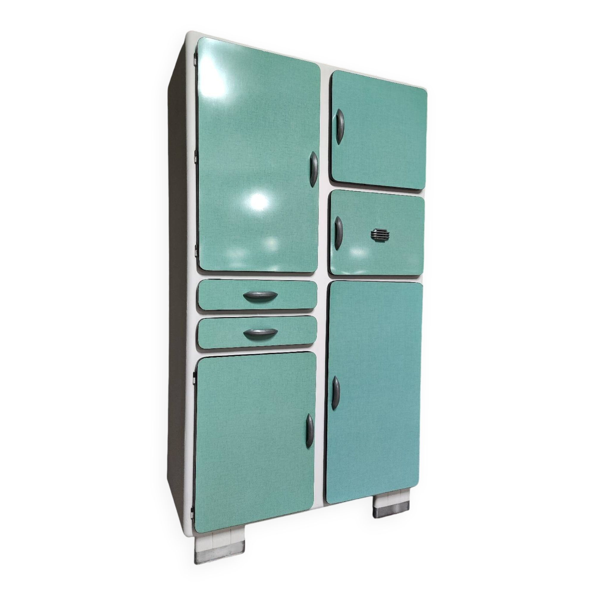 Green Formica cupboard or sideboard - 1960s