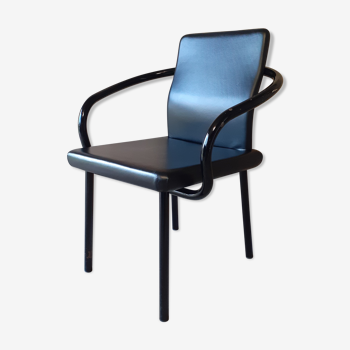 Mandarin leather armchair, Ettore Sottsass design for Knoll