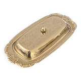 1 stainless steel butter dish and its cup