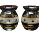 Paire de vases, pop art, verre, Huta Hortensja, Pologne, années 1960