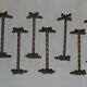 Silver metal bamboo pattern knife holder circa 1950