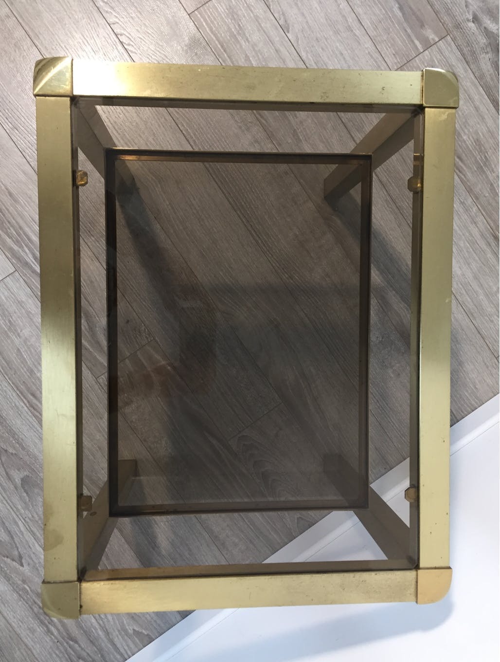 Table brass and glass Mara