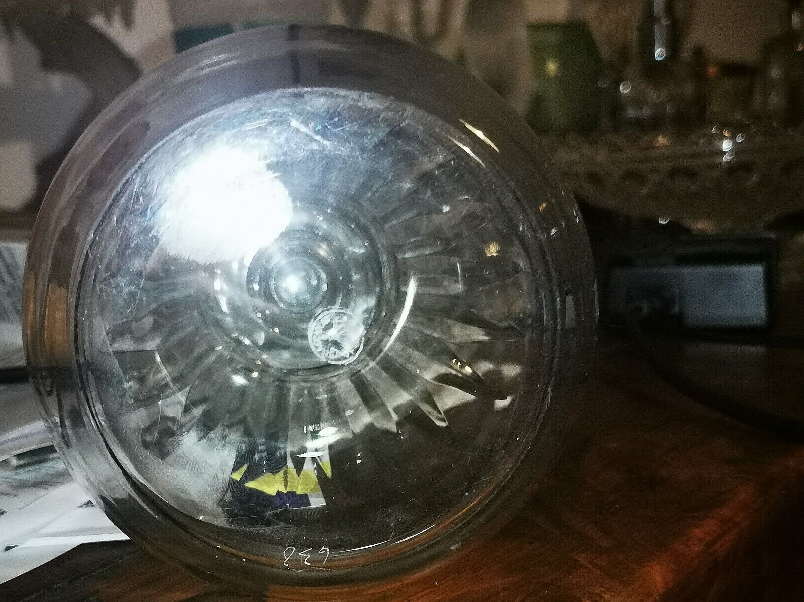 Baccarat crystal decanter, Piccadilly model, for Bisquit Cognacs.