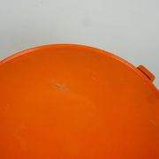 Chariot en plastique orange circulaire de style Space Age italien