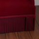 Red velvet bench
