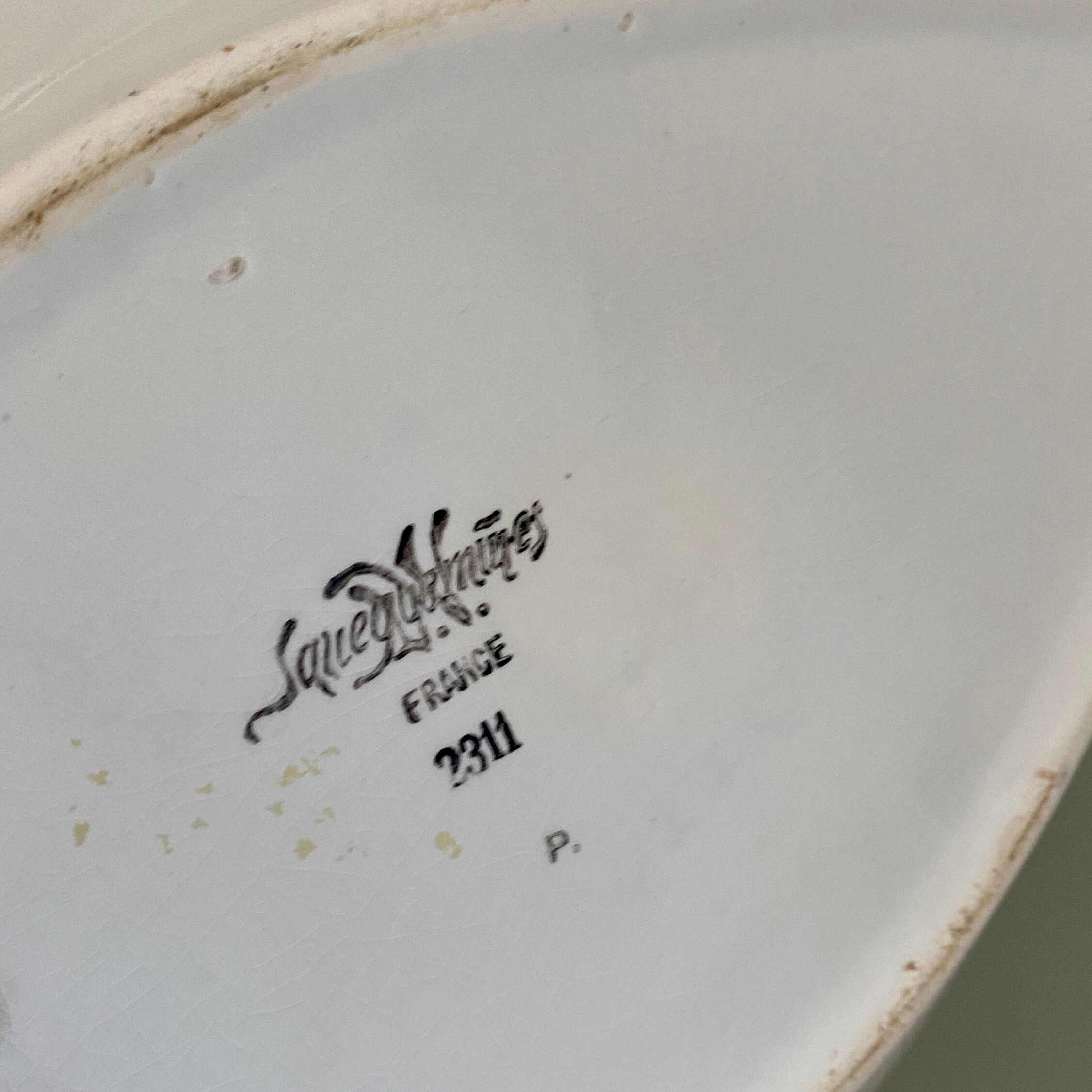 Vintage ceramic gardener sarreguemines