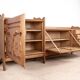 French enfilade in solid oak by Guillerme and Chambron 1960.