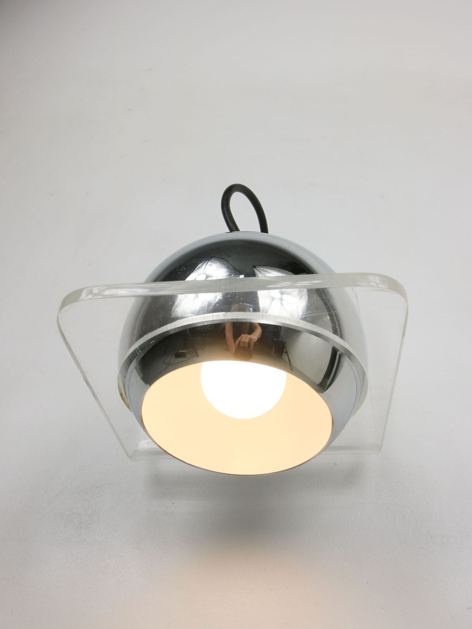 Vintage italian chrome eyeball wall lamp