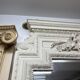XXL antique mirror with mouldings