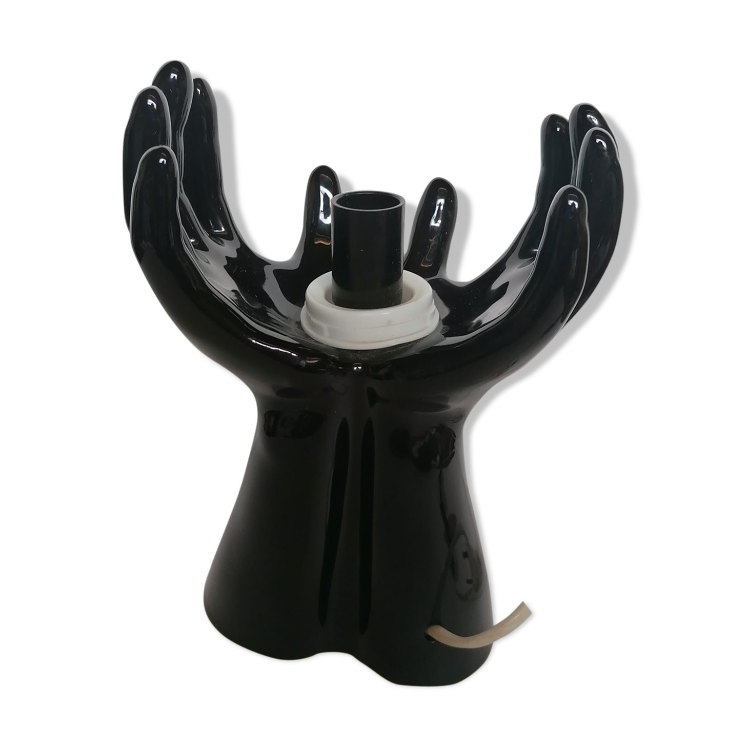 70s ceramic hand lamp