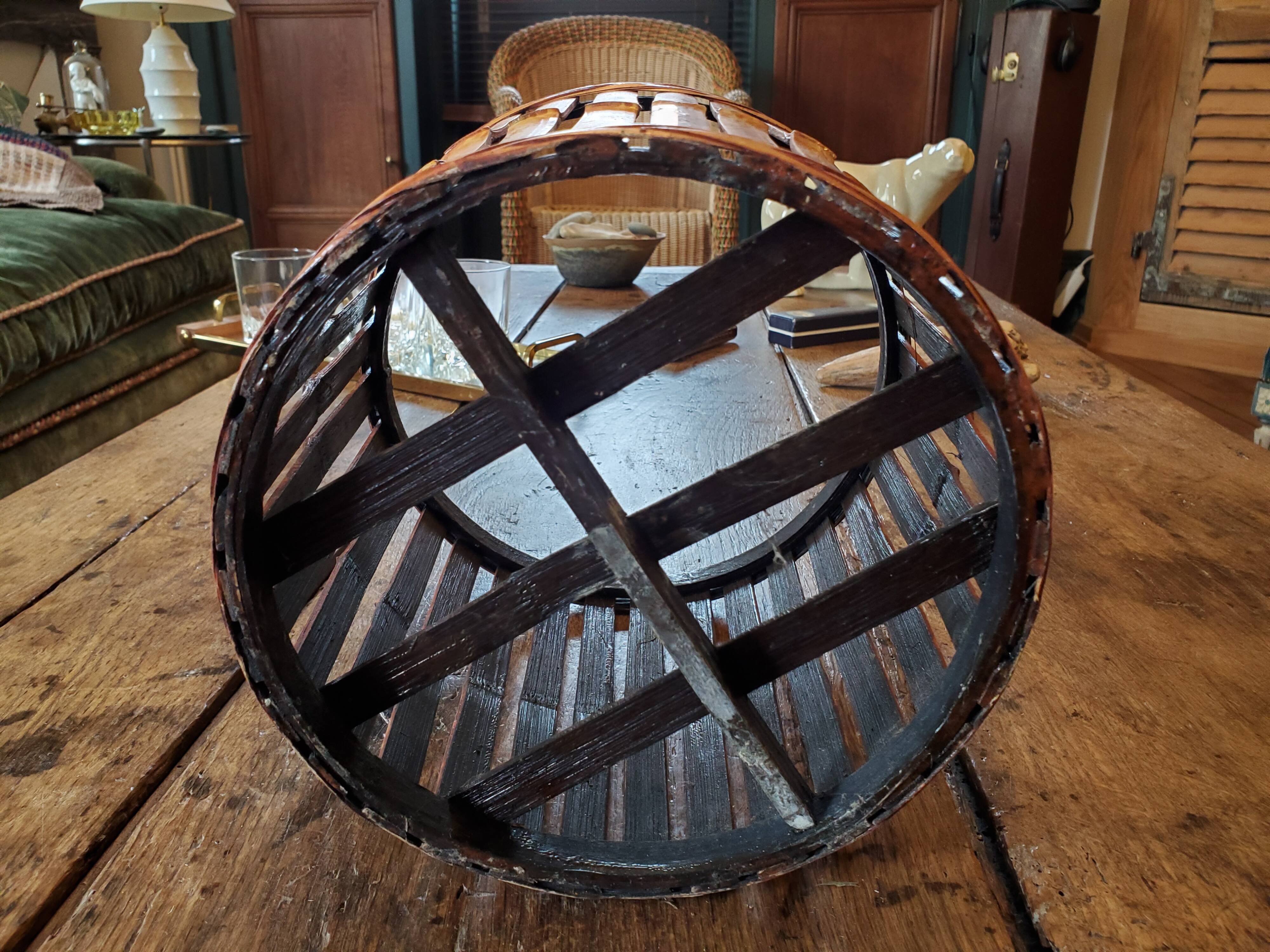 Bamboo pot cover 70's