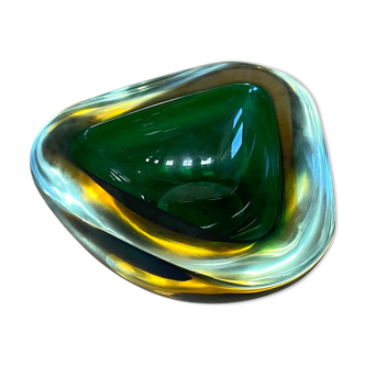 Cendrier Sommerso en verre de Murano en forme de diamant de Flavio Poli pour Seguso