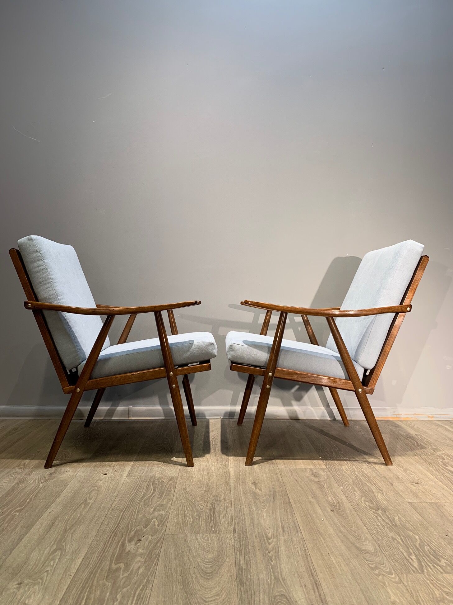 Pair of Thonet armchairs, Czechoslovakia, 1960s