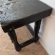 Console / old solid wood jeweler's workbench, turned legs