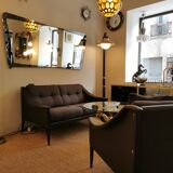 Black metal bell lamppost and 60s brass