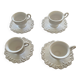 Lot de 4 tasses à thé et leur soucoupes