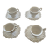 Lot de 4 tasses à thé et leur soucoupes