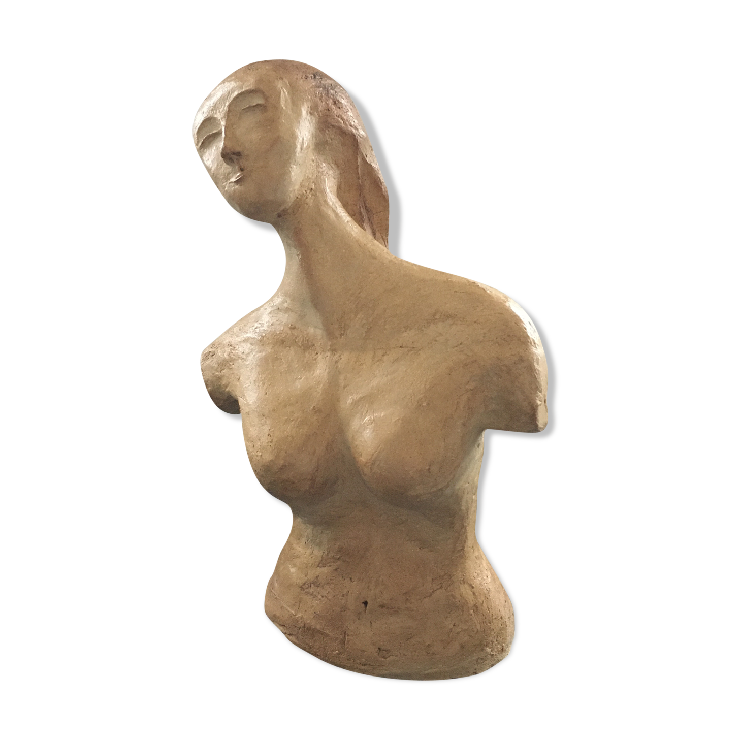 Bust woman terracotta
