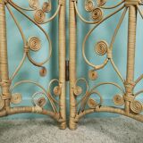 Peacok rattan screen