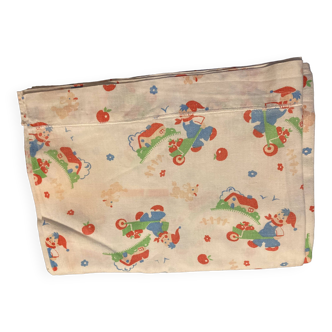 Parure de lit enfant (drap + taie) vintage