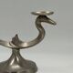 Vintage sculptural candelabrum with two lights in the shape of a bird.
