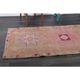 Vintage Turkish Hand-Knotted Wool Cotton Pink Runner Rug 102x300
