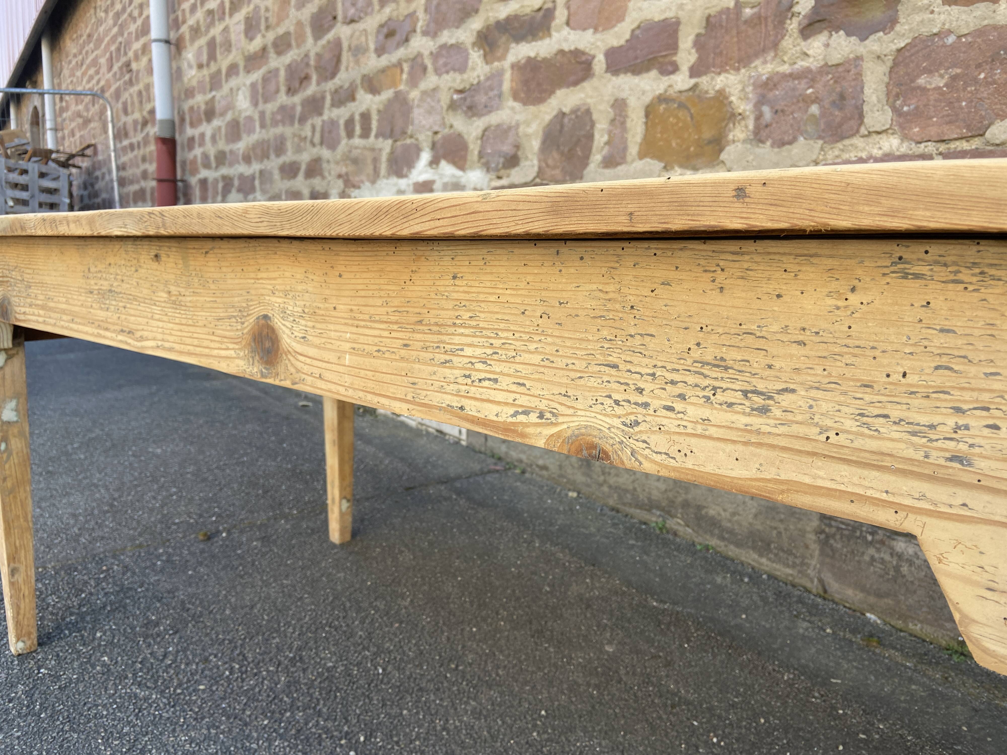 large farmhouse table Alsace 190cm fir 1900